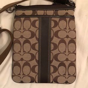 Authentic Coach signature print crossbody